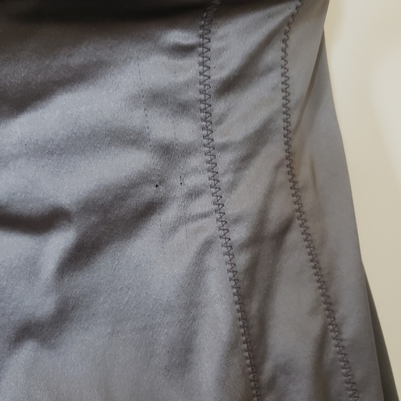 Bebe Silver Strapless Satin like Dress - Picture 5 of 12